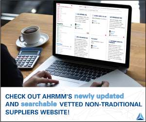 check out ahrmm's searchable nontraditional vetted suppliers list