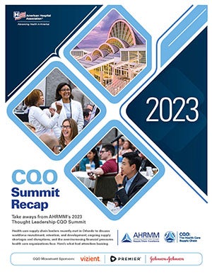 AHRMM23 CQO Summit Report