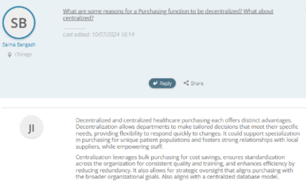 Each cohort includes an interactive discussion post.